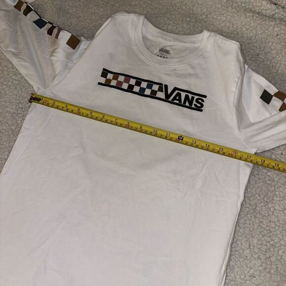 VANS Unisex White Long Sleeve Graphic Shirt Size Small - Picture 8 of 11